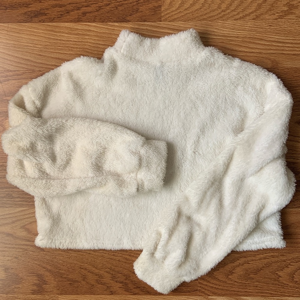 Fluffy White Long Sleeve